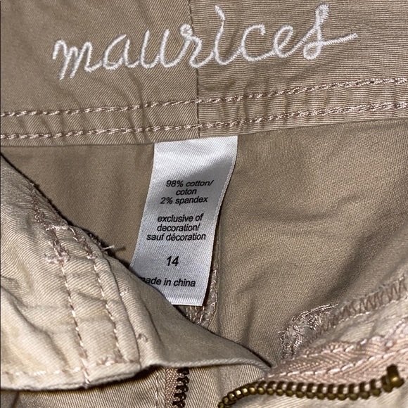 SZ 14 Maurices khaki Capri pant - Picture 3 of 5